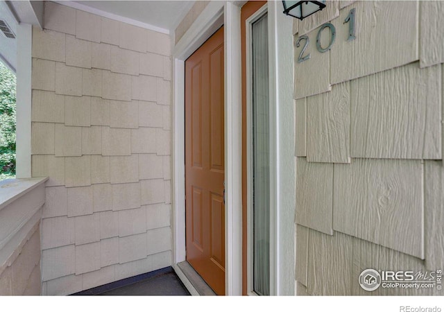 view of doorway to property