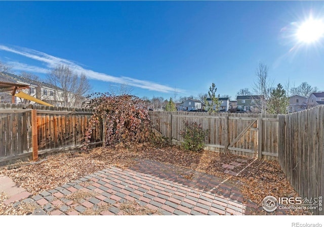 view of patio with a fenced backyard