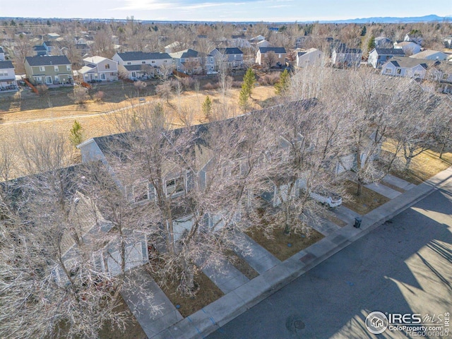 drone / aerial view with a residential view