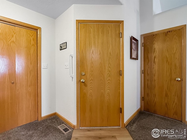 entryway with a skylight