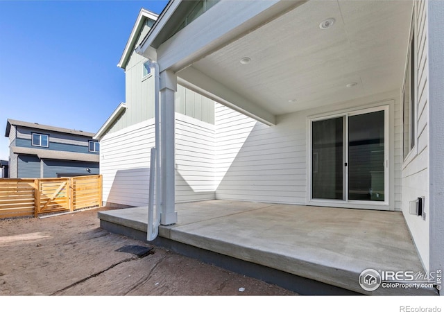 exterior space with a patio area