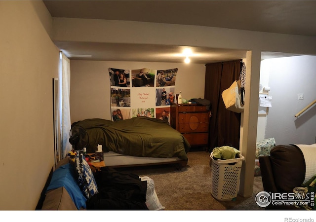 view of carpeted bedroom