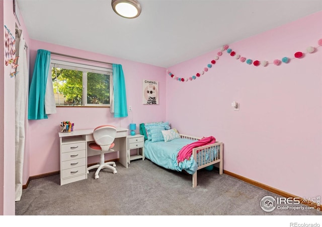 view of carpeted bedroom