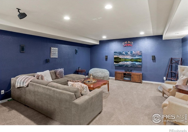 view of carpeted living room