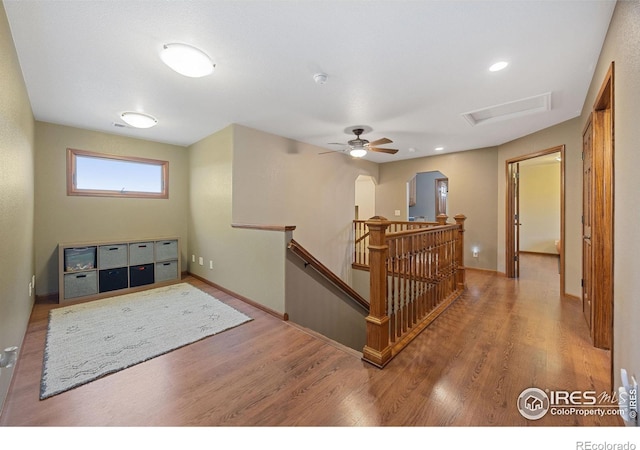 hall featuring hardwood / wood-style floors