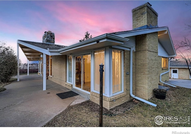 exterior space with a patio area