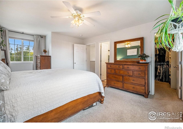 bedroom with ceiling fan