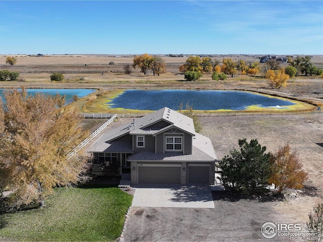 drone / aerial view with a rural view