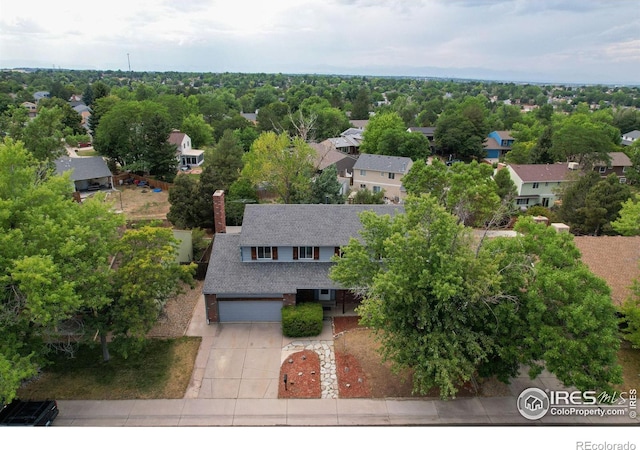 birds eye view of property