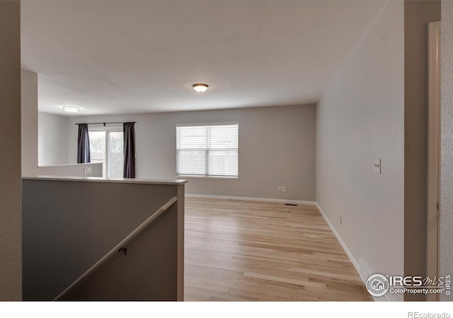 empty room featuring light hardwood / wood-style flooring