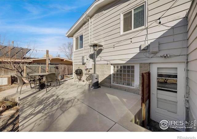 view of patio featuring area for grilling