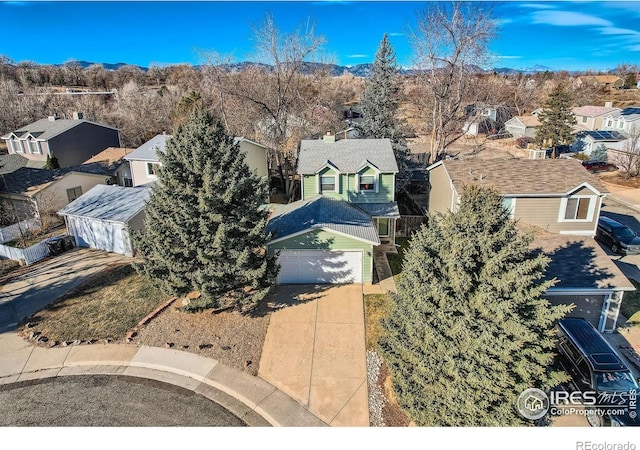 birds eye view of property