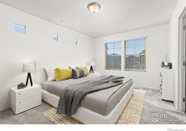 view of carpeted bedroom