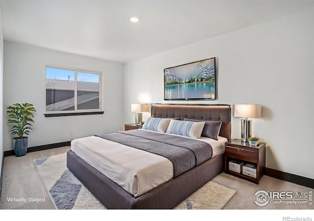 view of carpeted bedroom