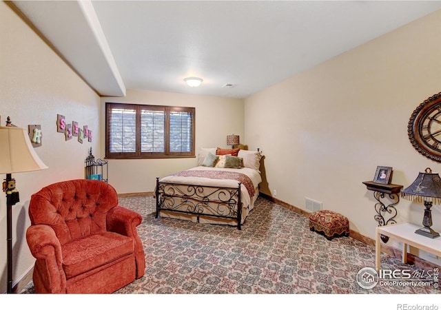 bedroom with carpet floors