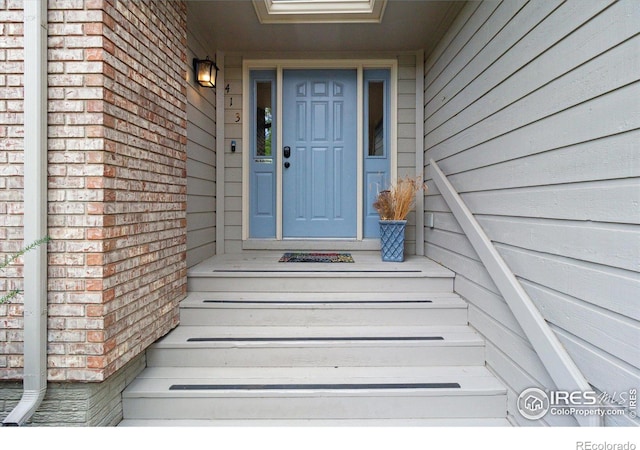 view of doorway to property