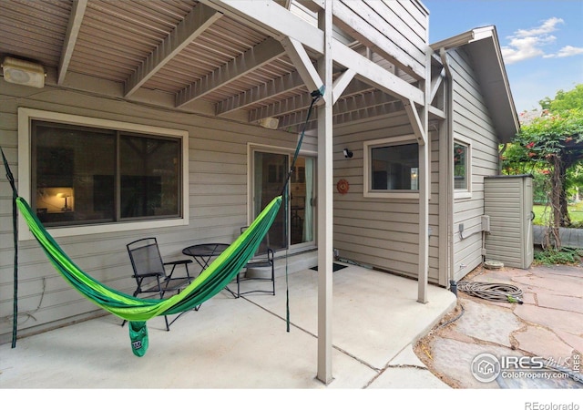 view of patio with a pergola