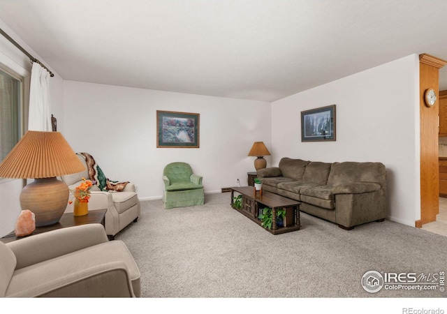 view of carpeted living room