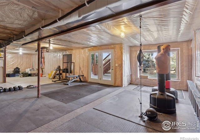 exercise area featuring a wealth of natural light