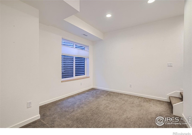 1998 Foxtail Ln Unit B, Lafayette, CO 80026 - unfurnished room with carpet floors, baseboards, and recessed lighting