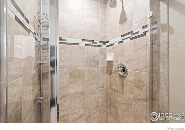 bathroom featuring walk in shower