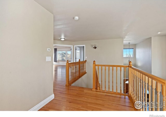 corridor featuring light hardwood / wood-style flooring