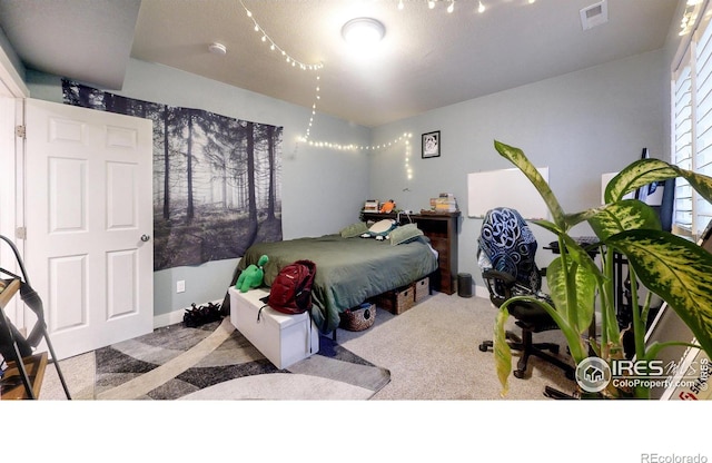 view of carpeted bedroom