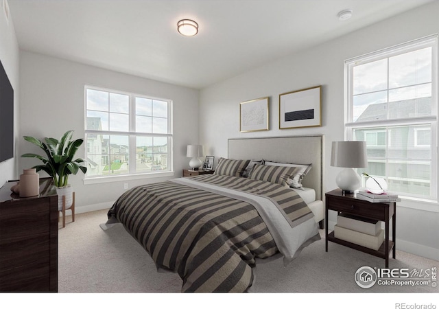 view of carpeted bedroom