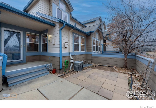 view of patio featuring central AC