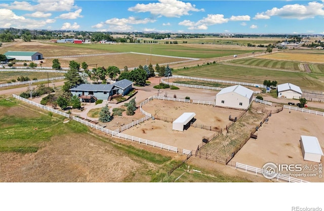 drone / aerial view featuring a rural view