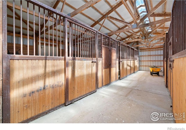 view of horse barn