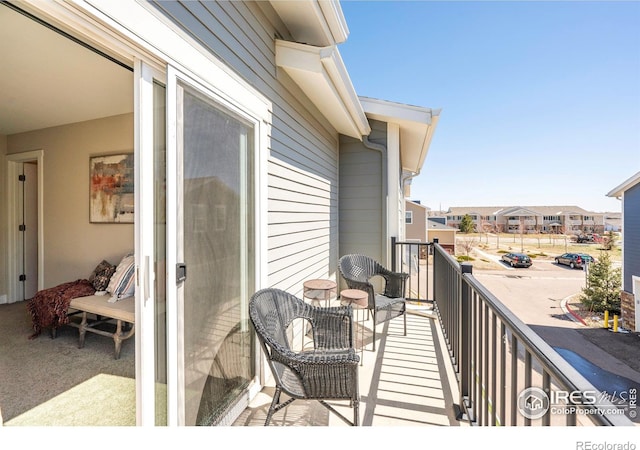 balcony with a residential view