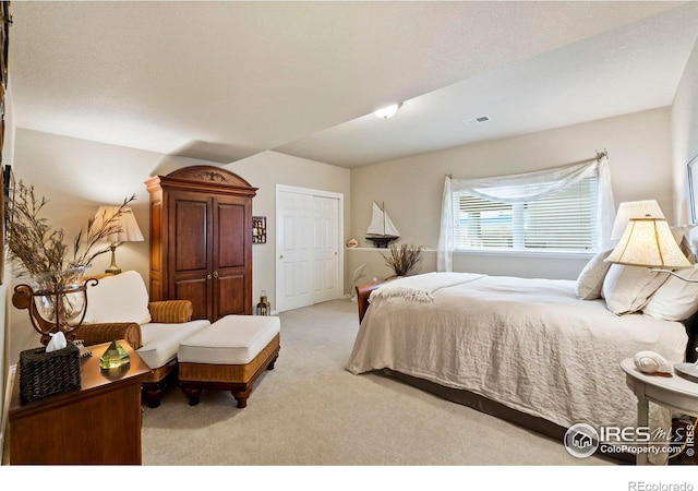 view of carpeted bedroom