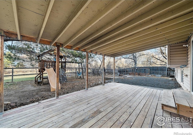 view of wooden deck