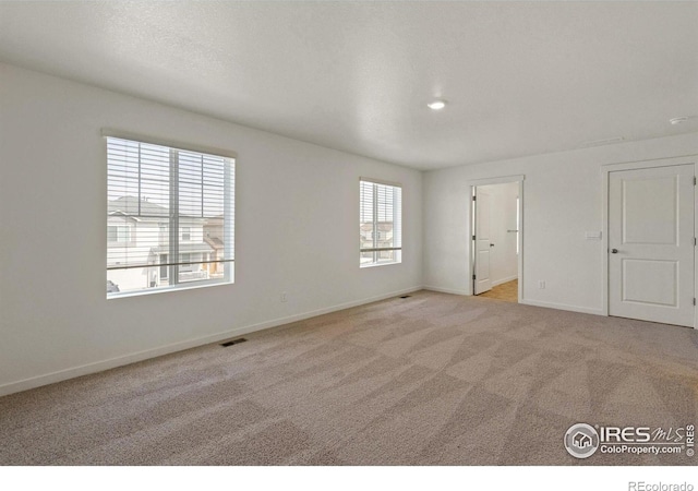 carpeted empty room featuring plenty of natural light