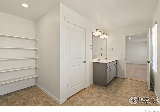 bathroom with vanity