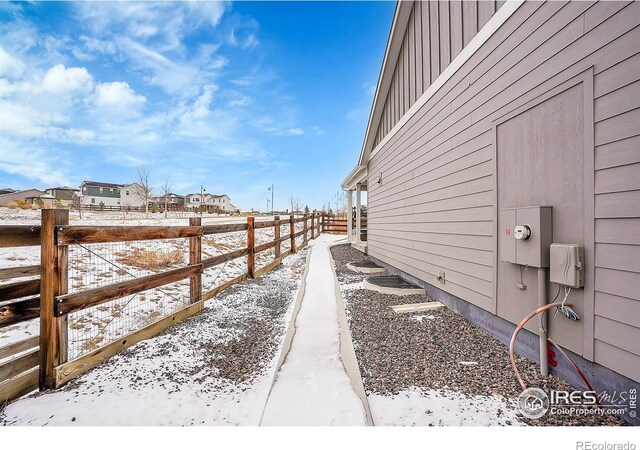 view of snowy yard