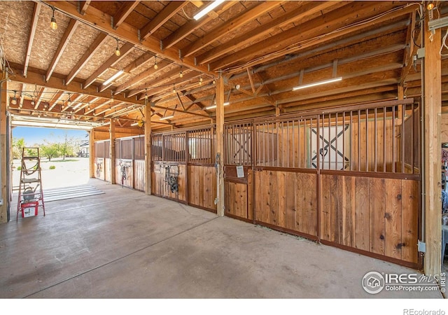 view of horse barn