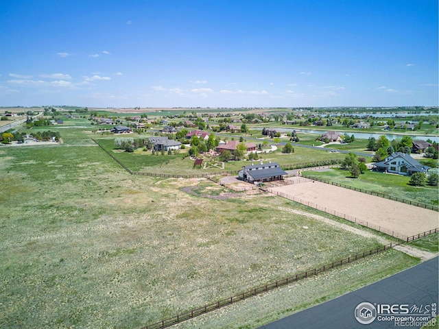 bird's eye view featuring a rural view