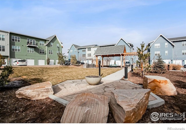 view of yard featuring a gazebo