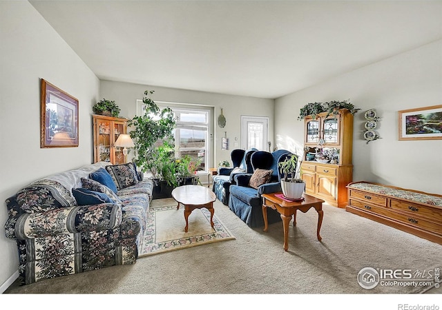 view of carpeted living room