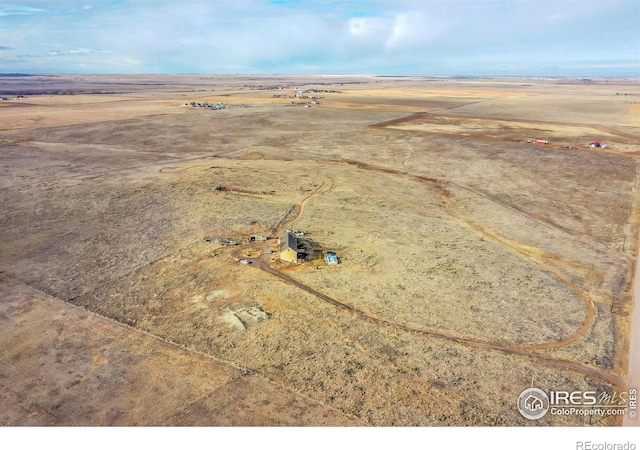 aerial view with a rural view