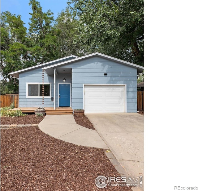 ranch-style house with a garage