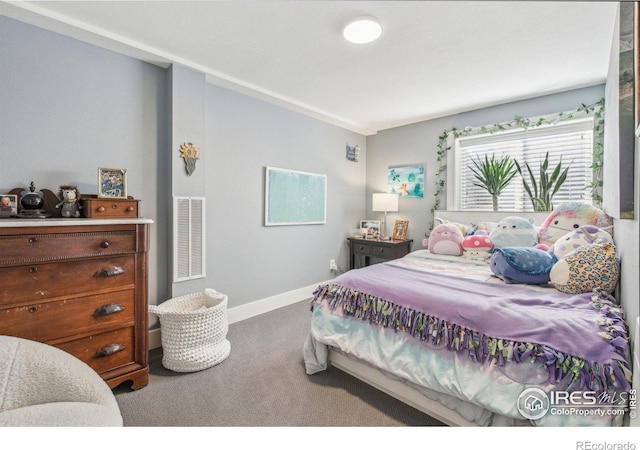 view of carpeted bedroom