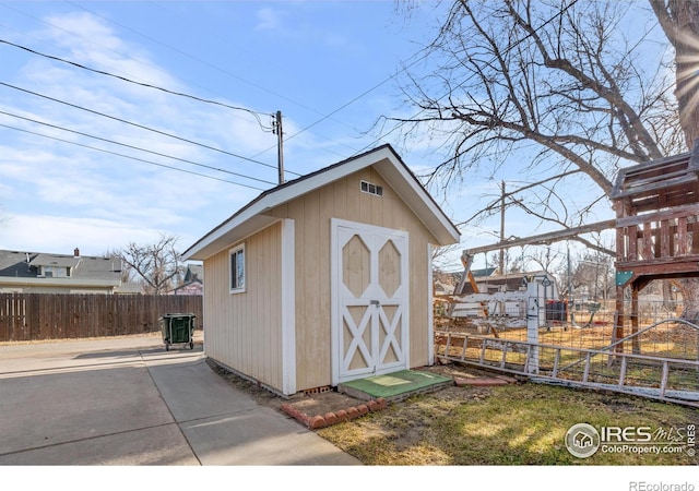 view of outbuilding