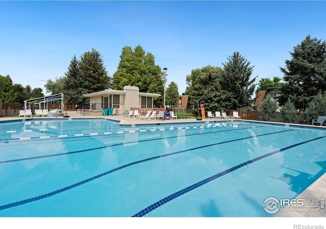 view of pool with a patio area