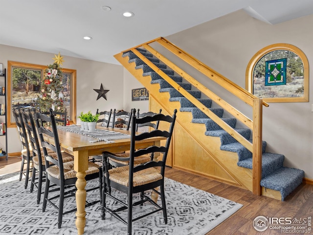 dining room featuring hardwood / wood-style flooring