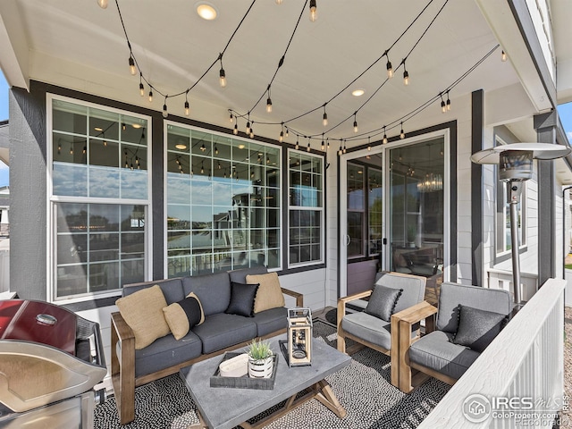 view of patio / terrace with an outdoor living space