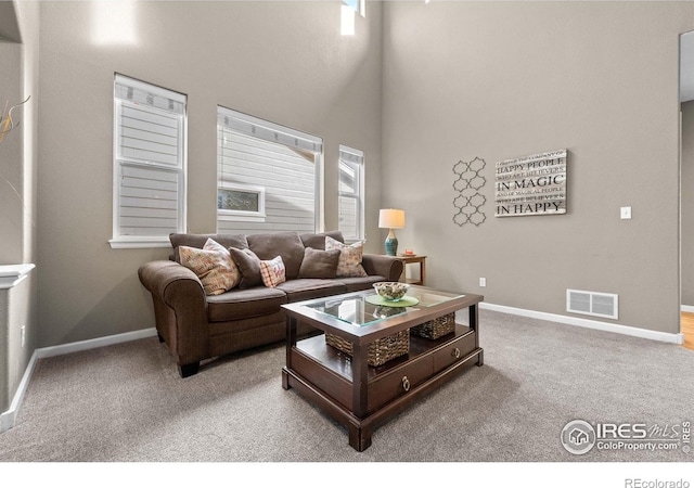 view of carpeted living room