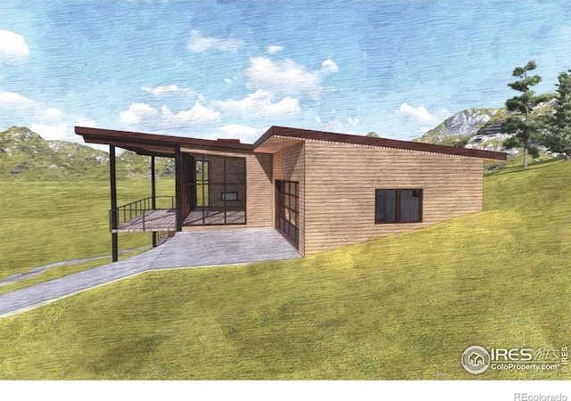 6319 Sunshine Canyon Dr, Boulder, CO 80302 - back of property with a yard